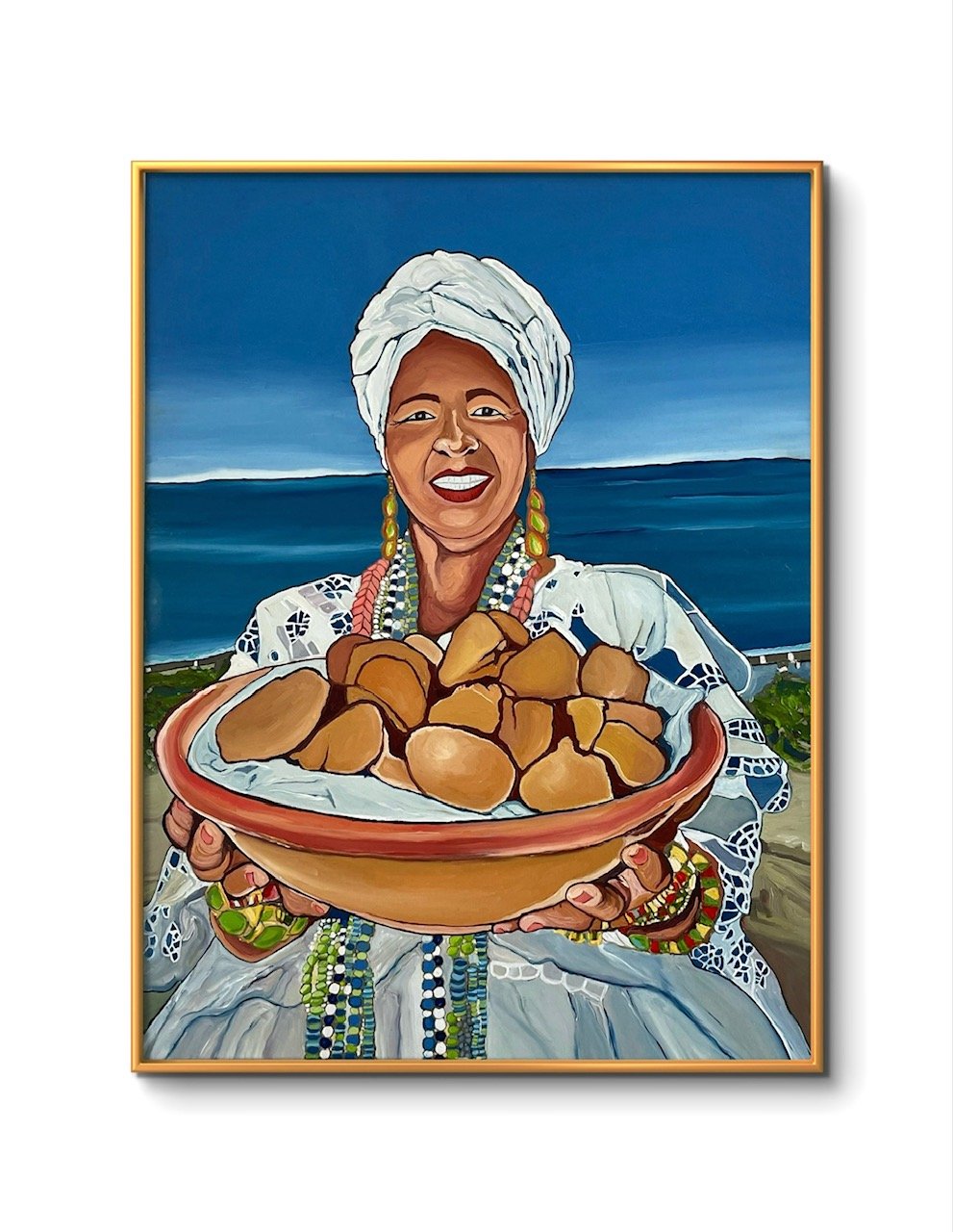 Baiana e cesta de acarajé